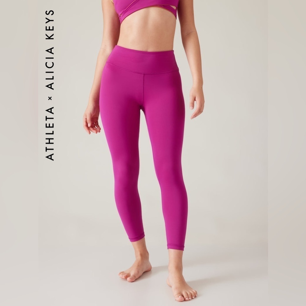 ATHLETA Keys Elation 7/8 Tights Pink Large